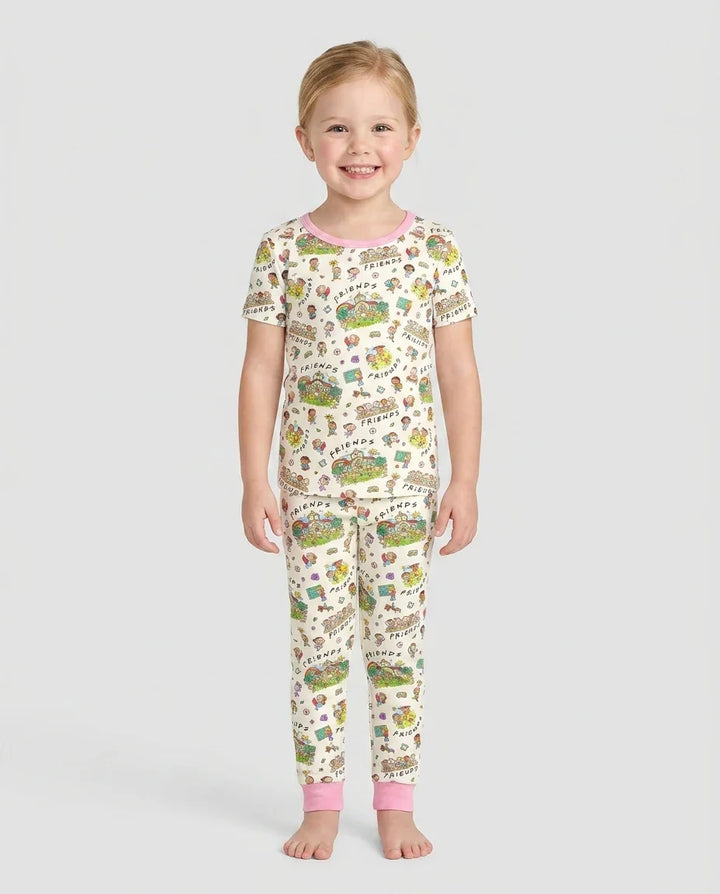 Zweiteiliges, kurzärmliges Pyjama-Set mit Marienkäfern