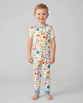 School Scribbles Bamboo Two Piece Short Sleeve Pajama Set