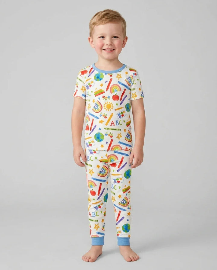 Zweiteiliges, kurzärmliges Pyjama-Set mit Marienkäfern