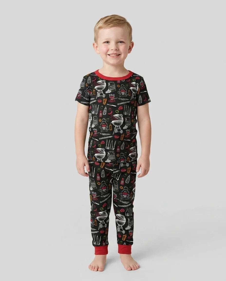 Zweiteiliges, kurzärmliges Pyjama-Set mit Marienkäfern
