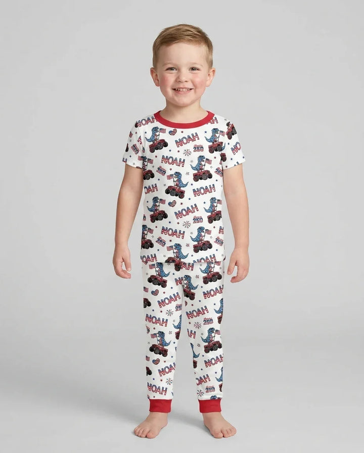 Zweiteiliges, kurzärmliges Pyjama-Set mit Marienkäfern