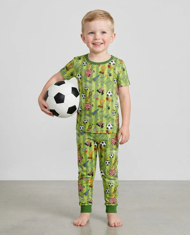 Zweiteiliges, kurzärmliges Pyjama-Set mit Marienkäfern
