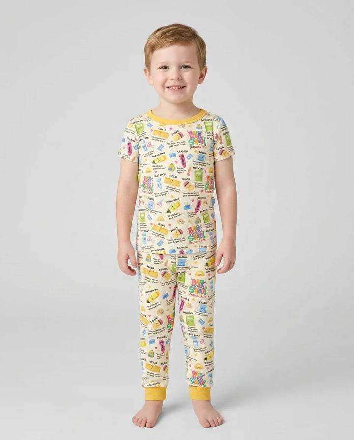 Zweiteiliges, kurzärmliges Pyjama-Set mit Marienkäfern