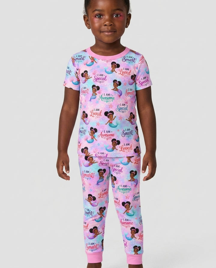 Zweiteiliges, kurzärmliges Pyjama-Set mit Marienkäfern
