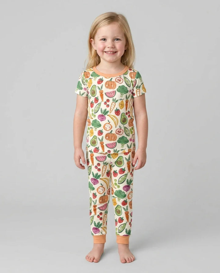 Zweiteiliges, kurzärmliges Pyjama-Set mit Marienkäfern