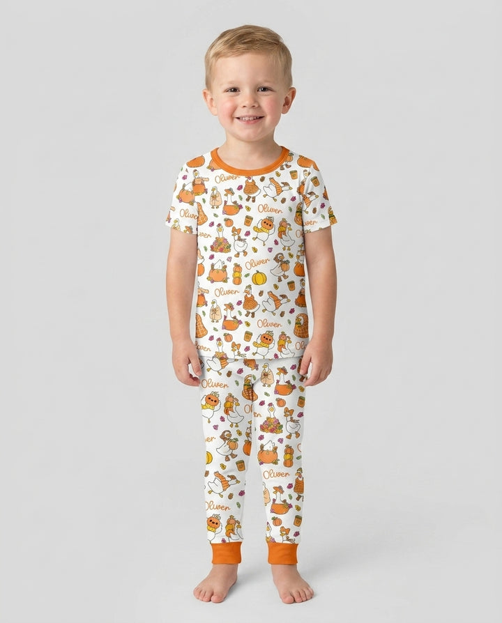 Zweiteiliges, kurzärmliges Pyjama-Set mit Marienkäfern