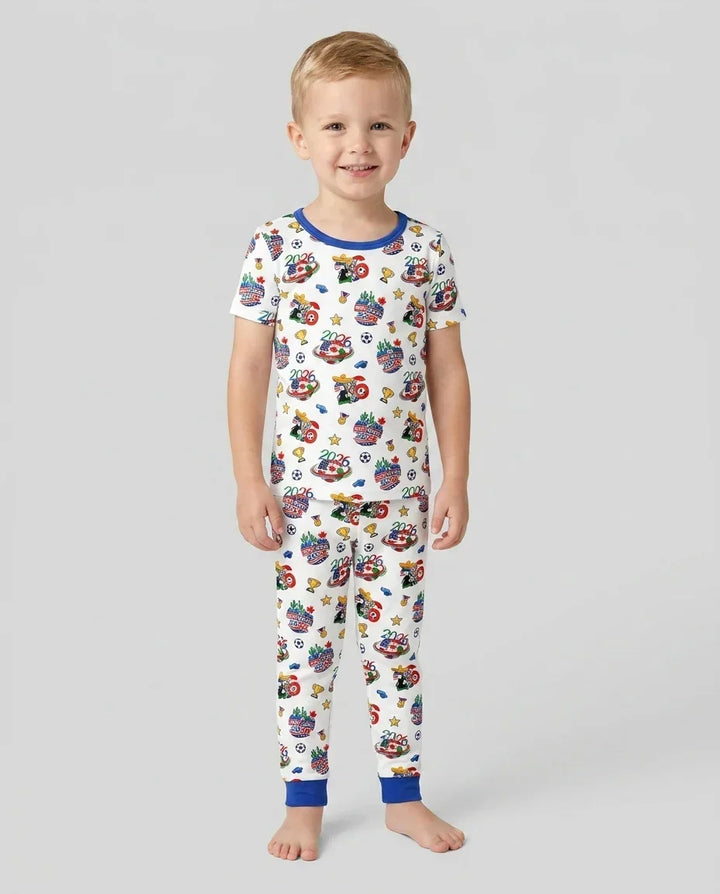 Zweiteiliges, kurzärmliges Pyjama-Set mit Marienkäfern