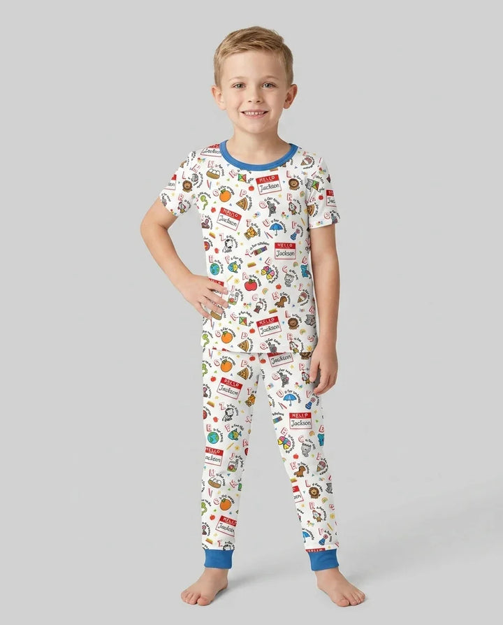 Zweiteiliges, kurzärmliges Pyjama-Set mit Marienkäfern