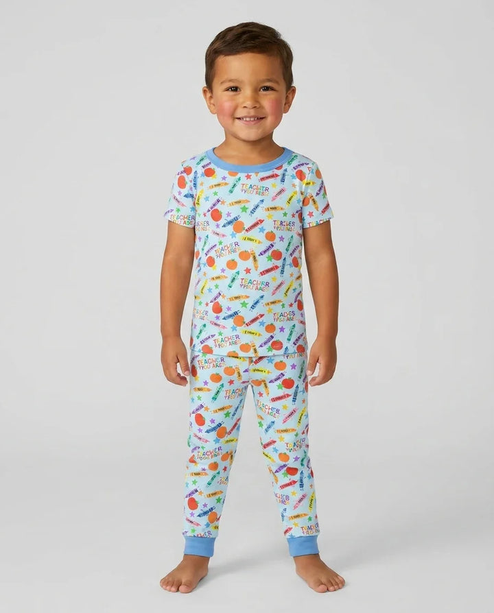 Zweiteiliges, kurzärmliges Pyjama-Set mit Marienkäfern