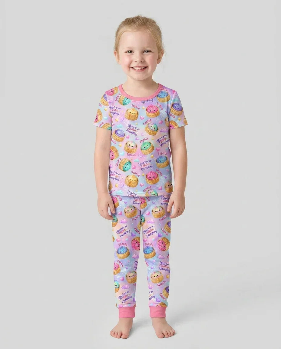 Zweiteiliges, kurzärmliges Pyjama-Set mit Marienkäfern