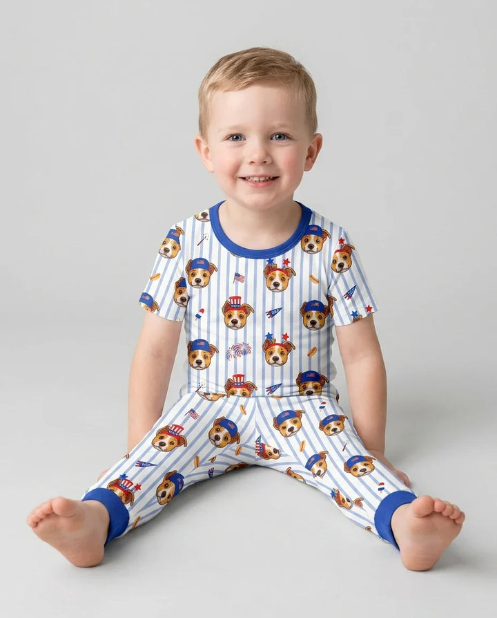 Zweiteiliges, kurzärmliges Pyjama-Set mit Marienkäfern