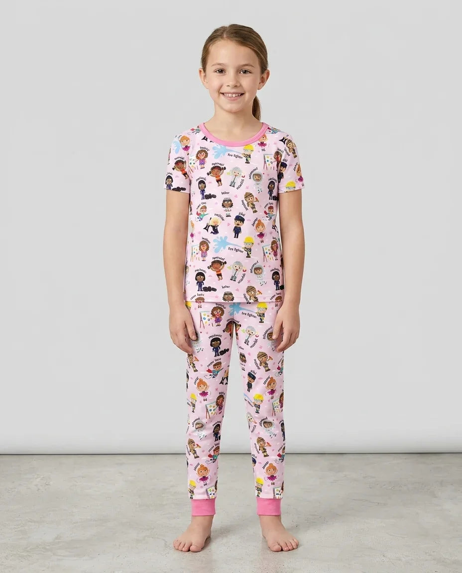 Zweiteiliges, kurzärmliges Pyjama-Set mit Marienkäfern
