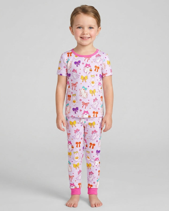 Zweiteiliges, kurzärmliges Pyjama-Set mit Marienkäfern