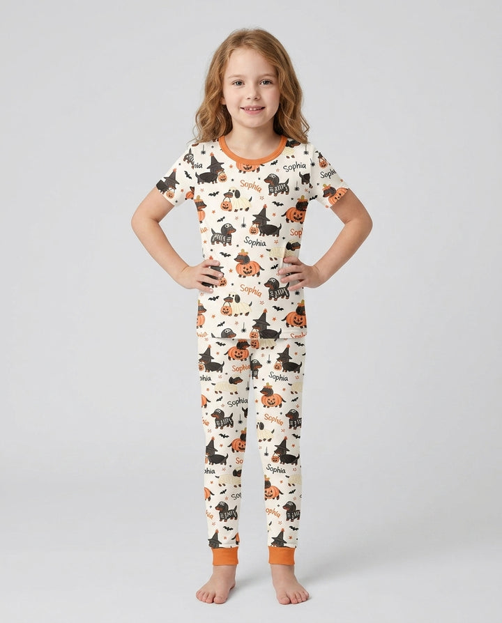 Zweiteiliges, kurzärmliges Pyjama-Set mit Marienkäfern