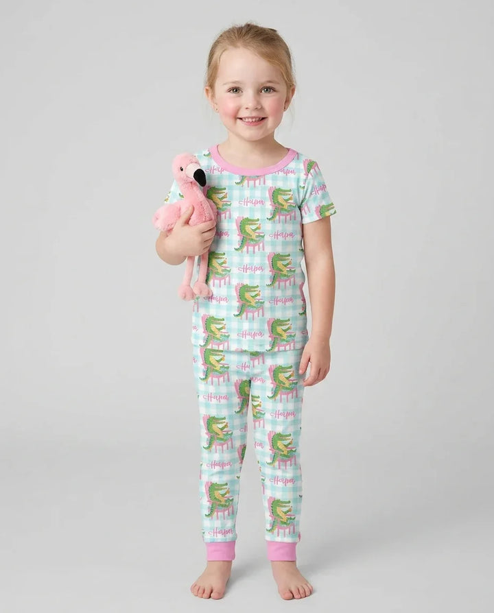 Zweiteiliges, kurzärmliges Pyjama-Set mit Marienkäfern