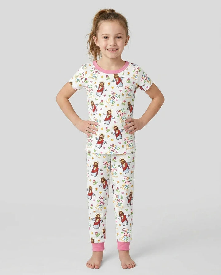 Zweiteiliges, kurzärmliges Pyjama-Set mit Marienkäfern