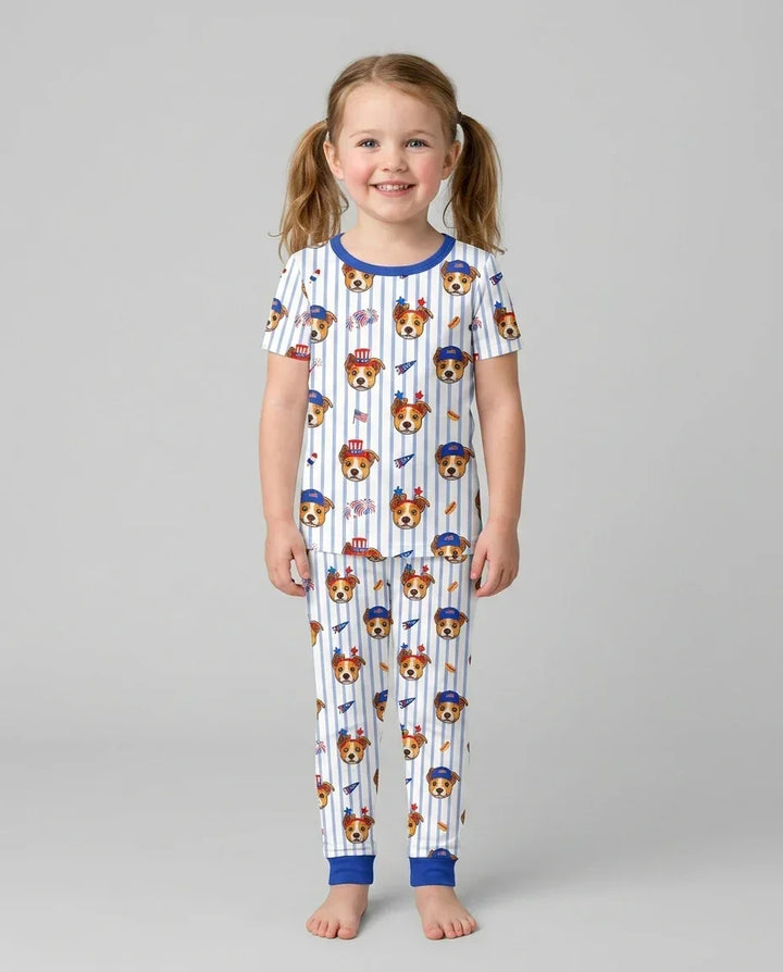 Zweiteiliges, kurzärmliges Pyjama-Set mit Marienkäfern