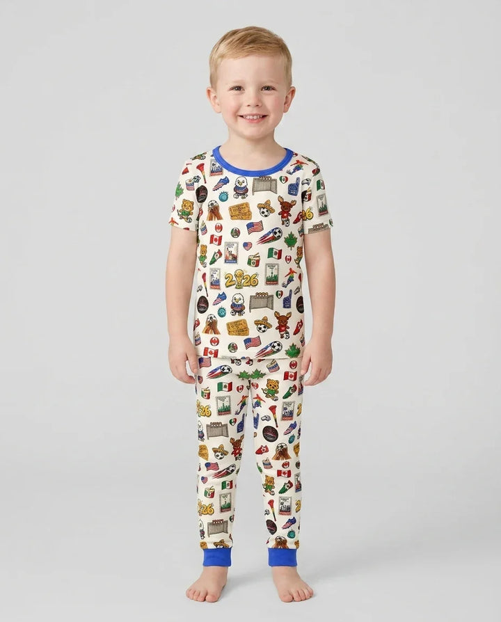 Zweiteiliges, kurzärmliges Pyjama-Set mit Marienkäfern