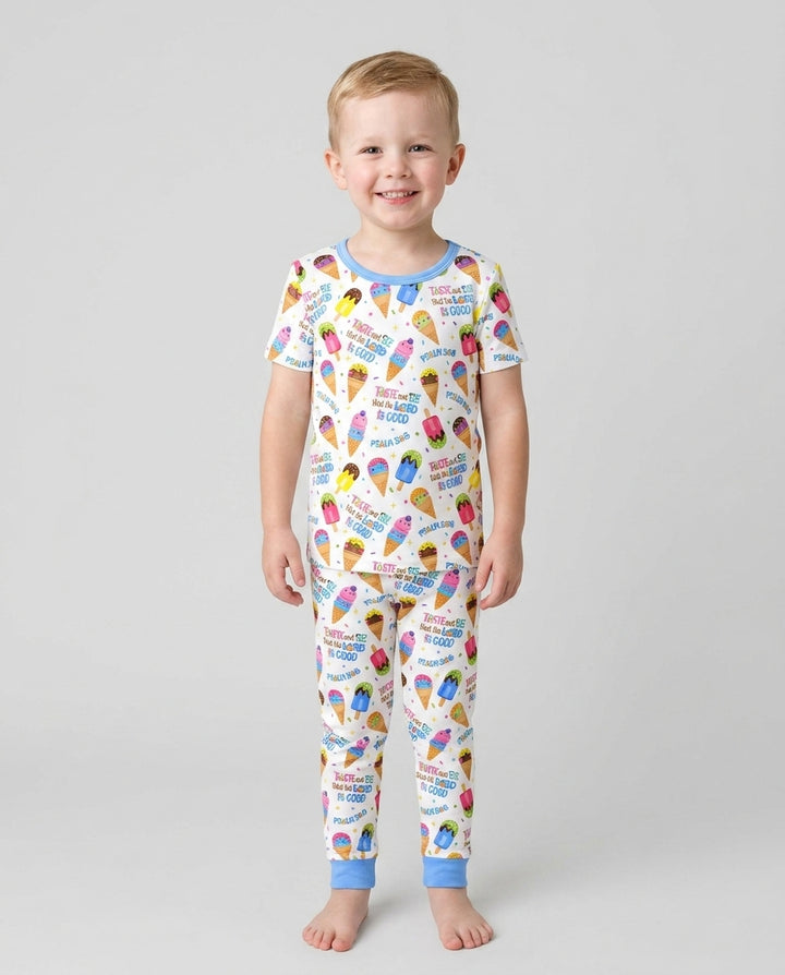 Zweiteiliges, kurzärmliges Pyjama-Set mit Marienkäfern