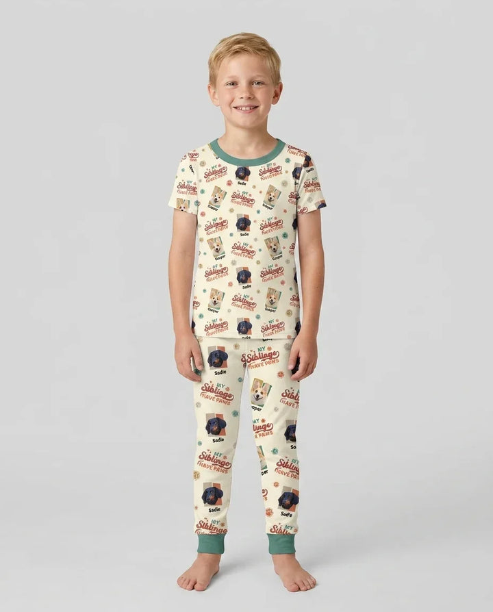 Zweiteiliges, kurzärmliges Pyjama-Set mit Marienkäfern