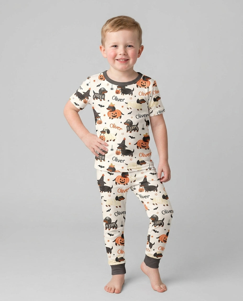 Zweiteiliges, kurzärmliges Pyjama-Set mit Marienkäfern