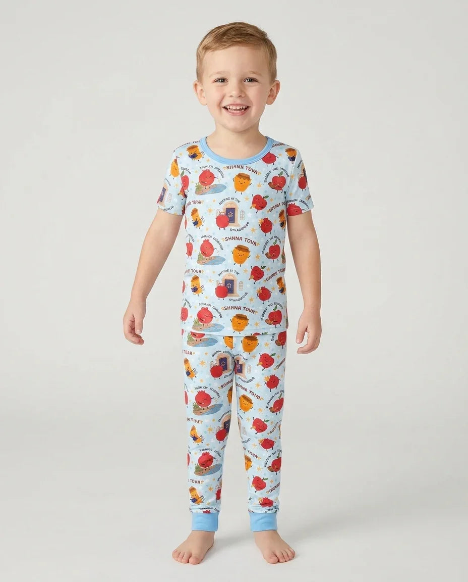 Zweiteiliges, kurzärmliges Pyjama-Set mit Marienkäfern