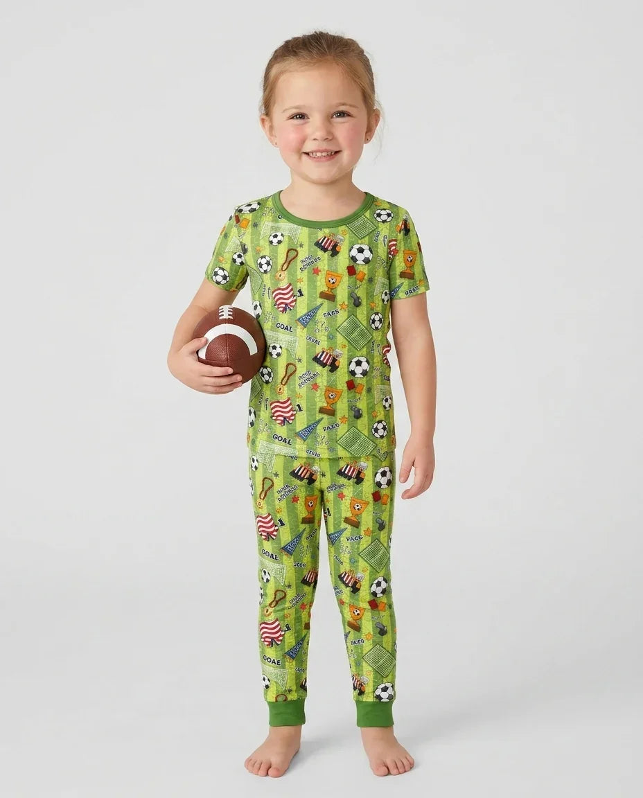 Zweiteiliges, kurzärmliges Pyjama-Set mit Marienkäfern