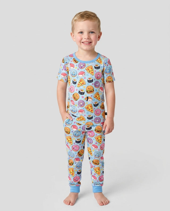 Zweiteiliges, kurzärmliges Pyjama-Set mit Marienkäfern