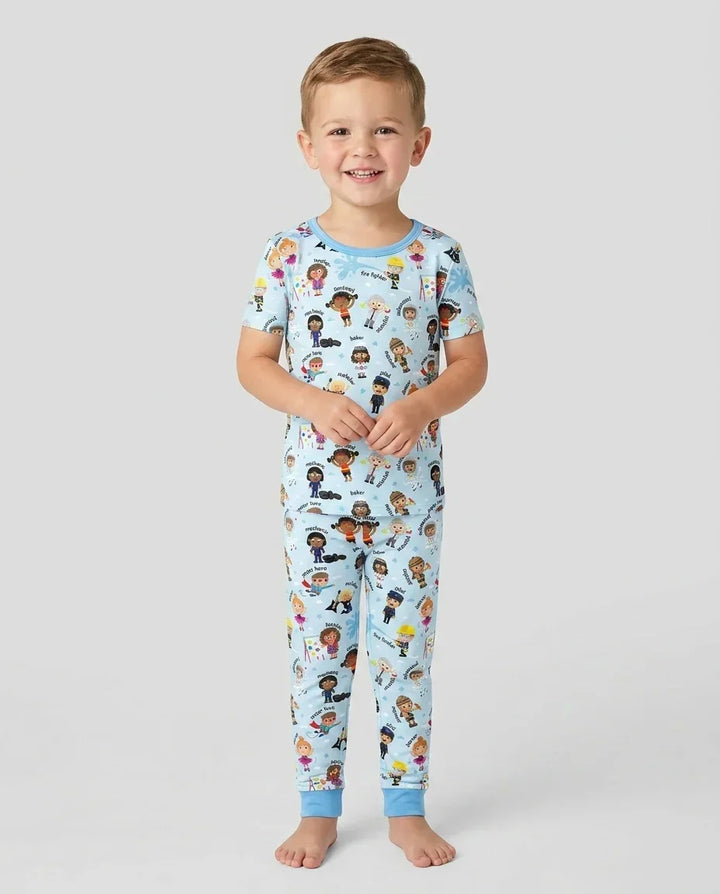 Zweiteiliges, kurzärmliges Pyjama-Set mit Marienkäfern