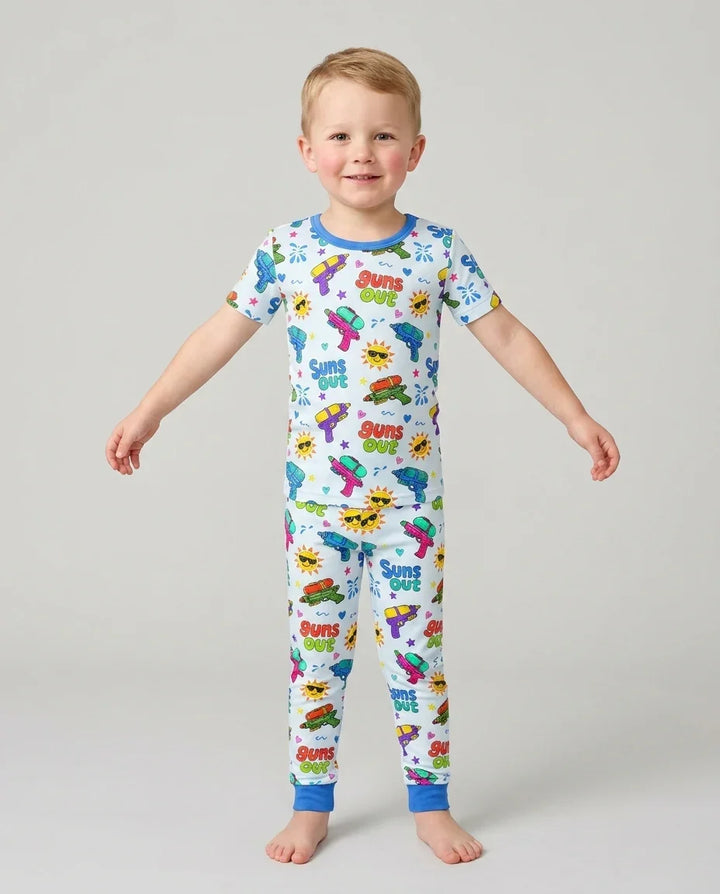 Zweiteiliges, kurzärmliges Pyjama-Set mit Marienkäfern
