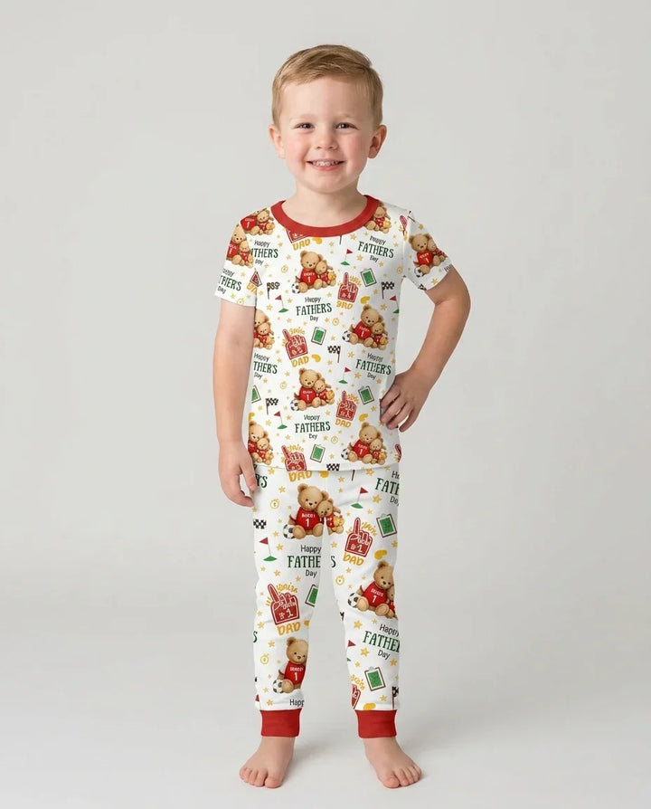 Zweiteiliges, kurzärmliges Pyjama-Set mit Marienkäfern
