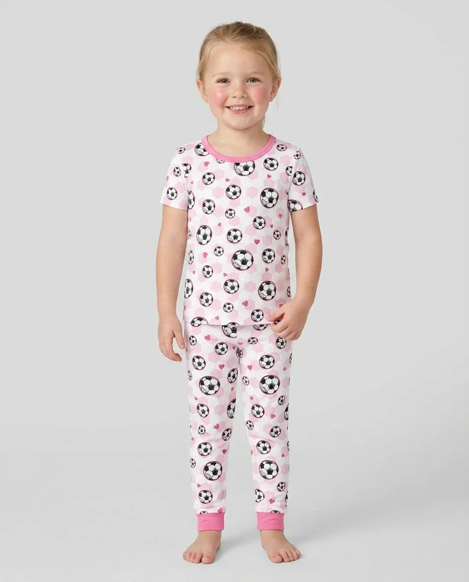 Zweiteiliges, kurzärmliges Pyjama-Set mit Marienkäfern