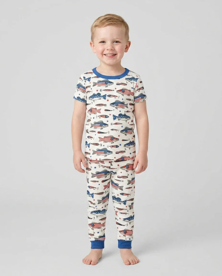 Zweiteiliges, kurzärmliges Pyjama-Set mit Marienkäfern