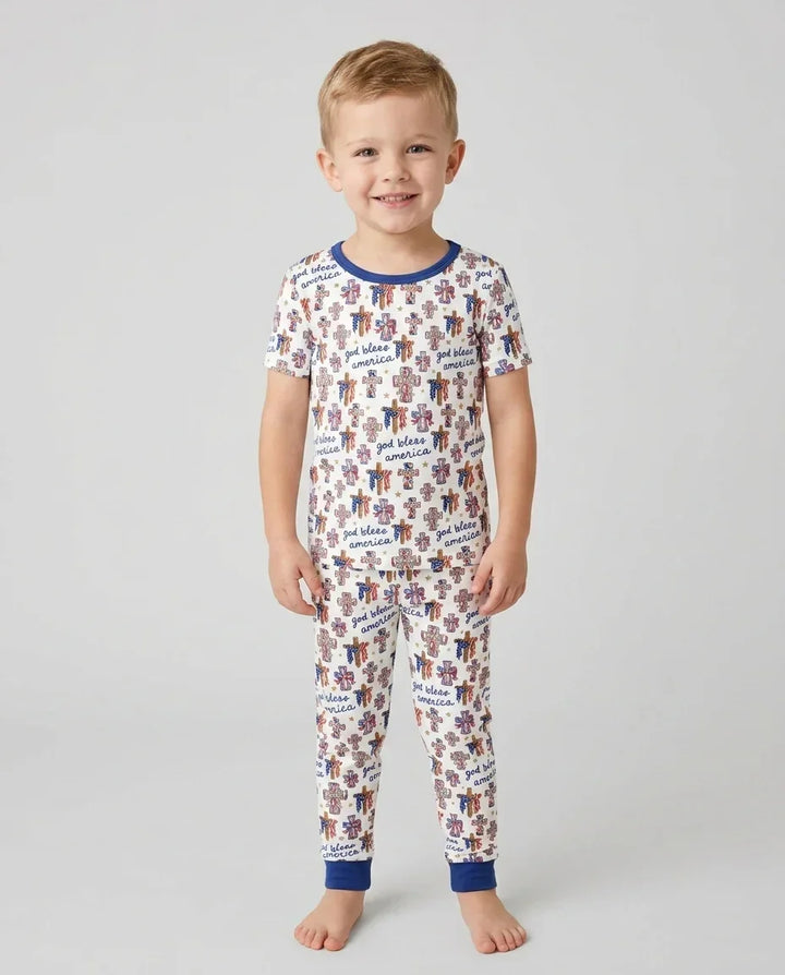 Zweiteiliges, kurzärmliges Pyjama-Set mit Marienkäfern