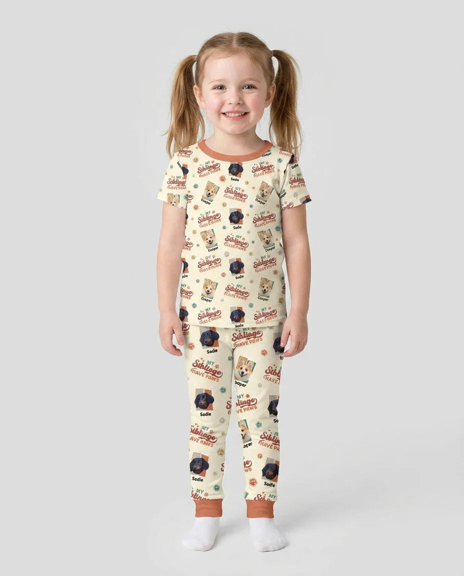 Zweiteiliges, kurzärmliges Pyjama-Set mit Marienkäfern
