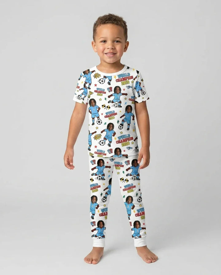 Zweiteiliges, kurzärmliges Pyjama-Set mit Marienkäfern