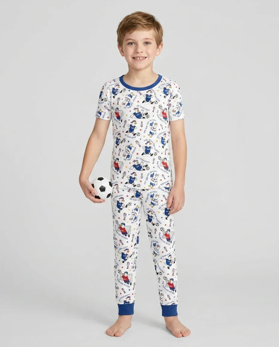 Zweiteiliges, kurzärmliges Pyjama-Set mit Marienkäfern