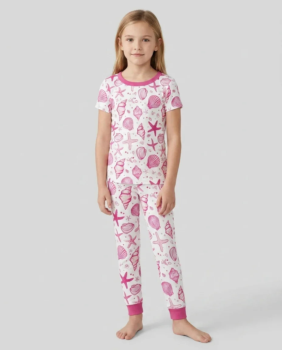 Zweiteiliges, kurzärmliges Pyjama-Set mit Marienkäfern