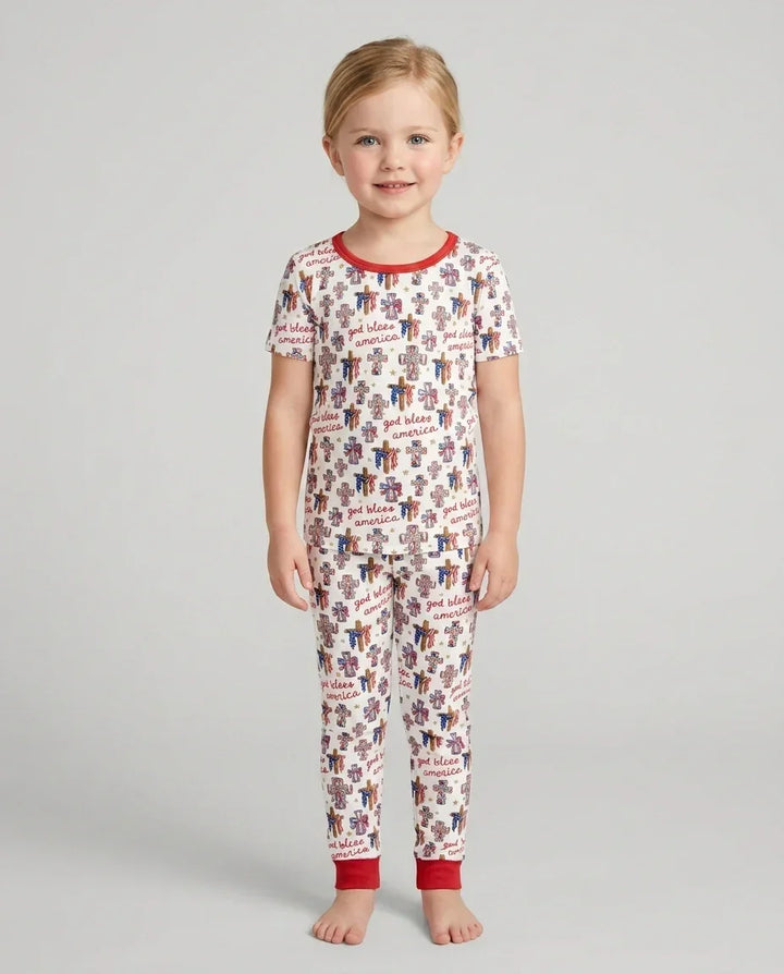 Zweiteiliges, kurzärmliges Pyjama-Set mit Marienkäfern