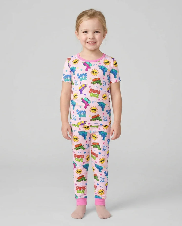 Zweiteiliges, kurzärmliges Pyjama-Set mit Marienkäfern