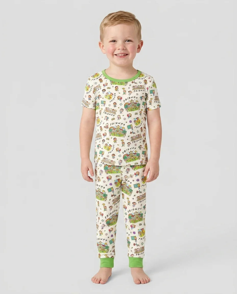 Zweiteiliges, kurzärmliges Pyjama-Set mit Marienkäfern