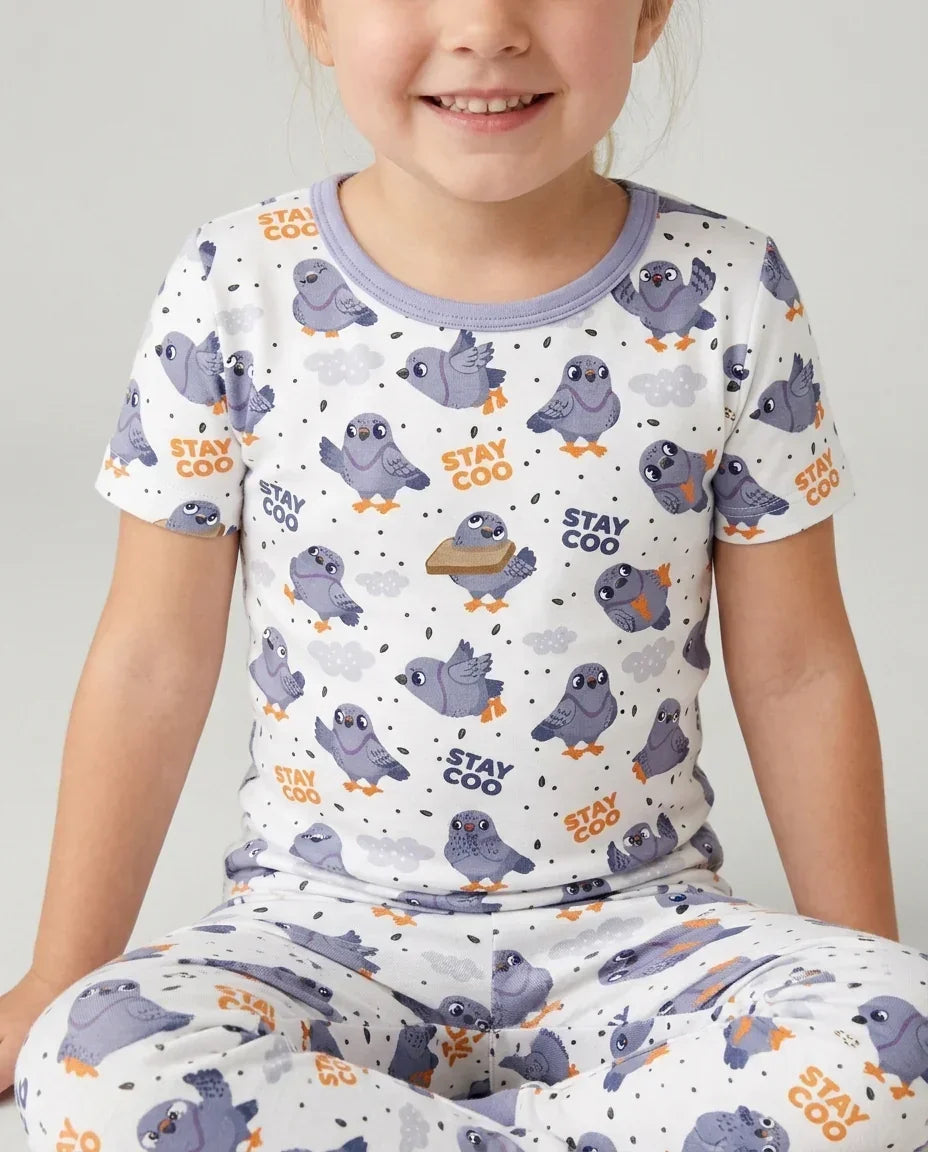 Zweiteiliges, kurzärmliges Pyjama-Set mit Marienkäfern