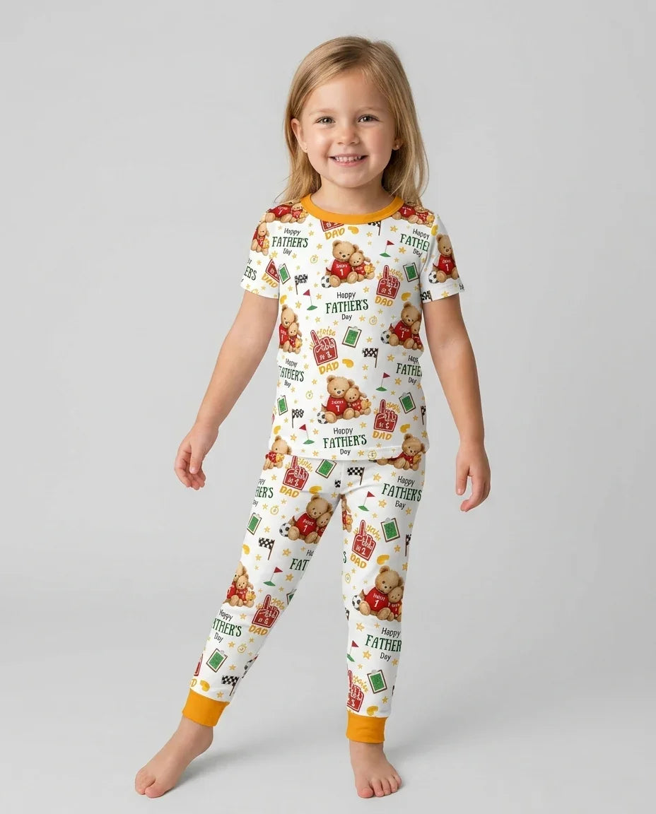 Zweiteiliges, kurzärmliges Pyjama-Set mit Marienkäfern