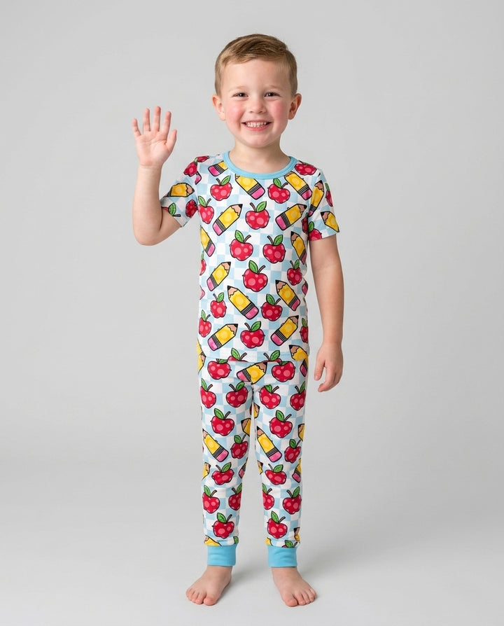 Zweiteiliges, kurzärmliges Pyjama-Set mit Marienkäfern