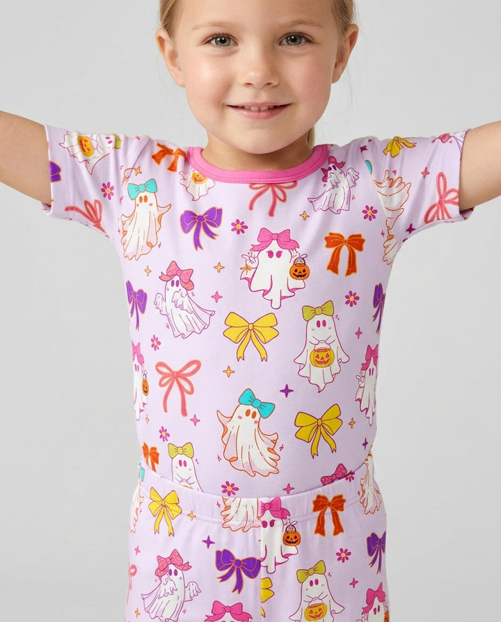 Zweiteiliges, kurzärmliges Pyjama-Set mit Marienkäfern