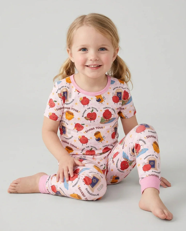 Zweiteiliges, kurzärmliges Pyjama-Set mit Marienkäfern