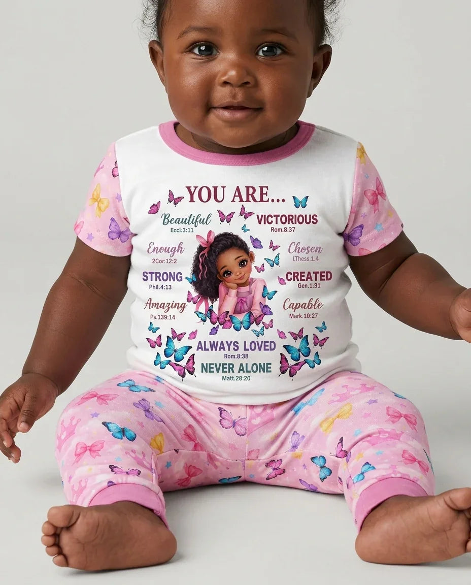 Zweiteiliges, kurzärmliges Pyjama-Set mit Marienkäfern