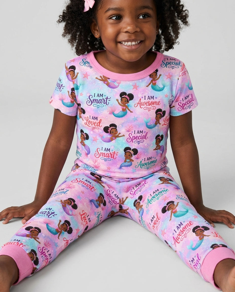 Zweiteiliges, kurzärmliges Pyjama-Set mit Marienkäfern