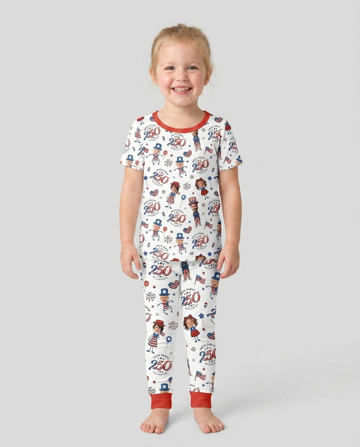 Zweiteiliges, kurzärmliges Pyjama-Set mit Marienkäfern