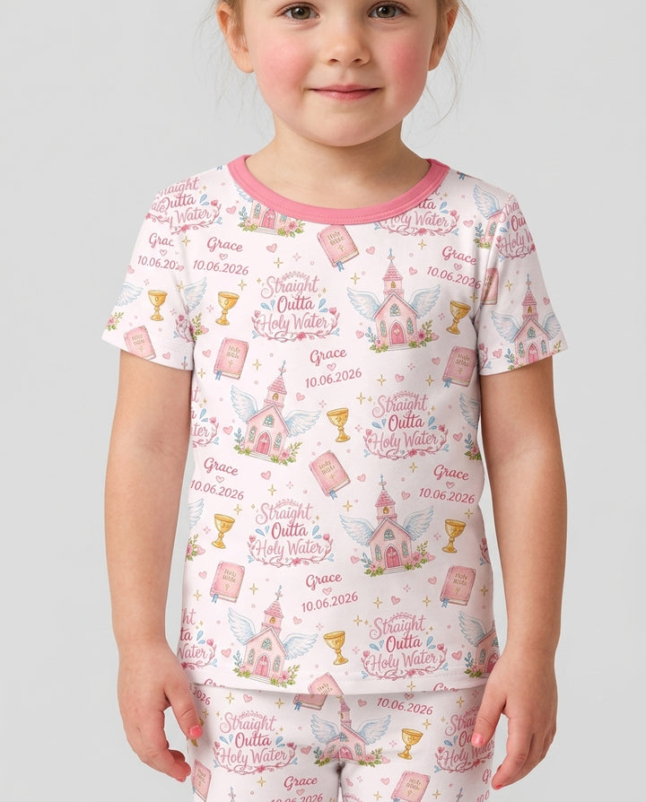 Zweiteiliges, kurzärmliges Pyjama-Set mit Marienkäfern